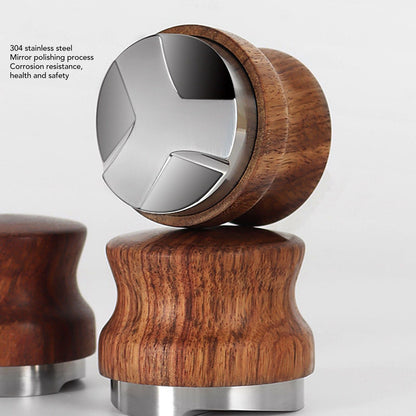 Coffee Distributor Stainless Steel Rosewood Coffee Tamper Leveler for Coffee Accessories 58mm / 2.3in V1294-YM0512-3118220283613
