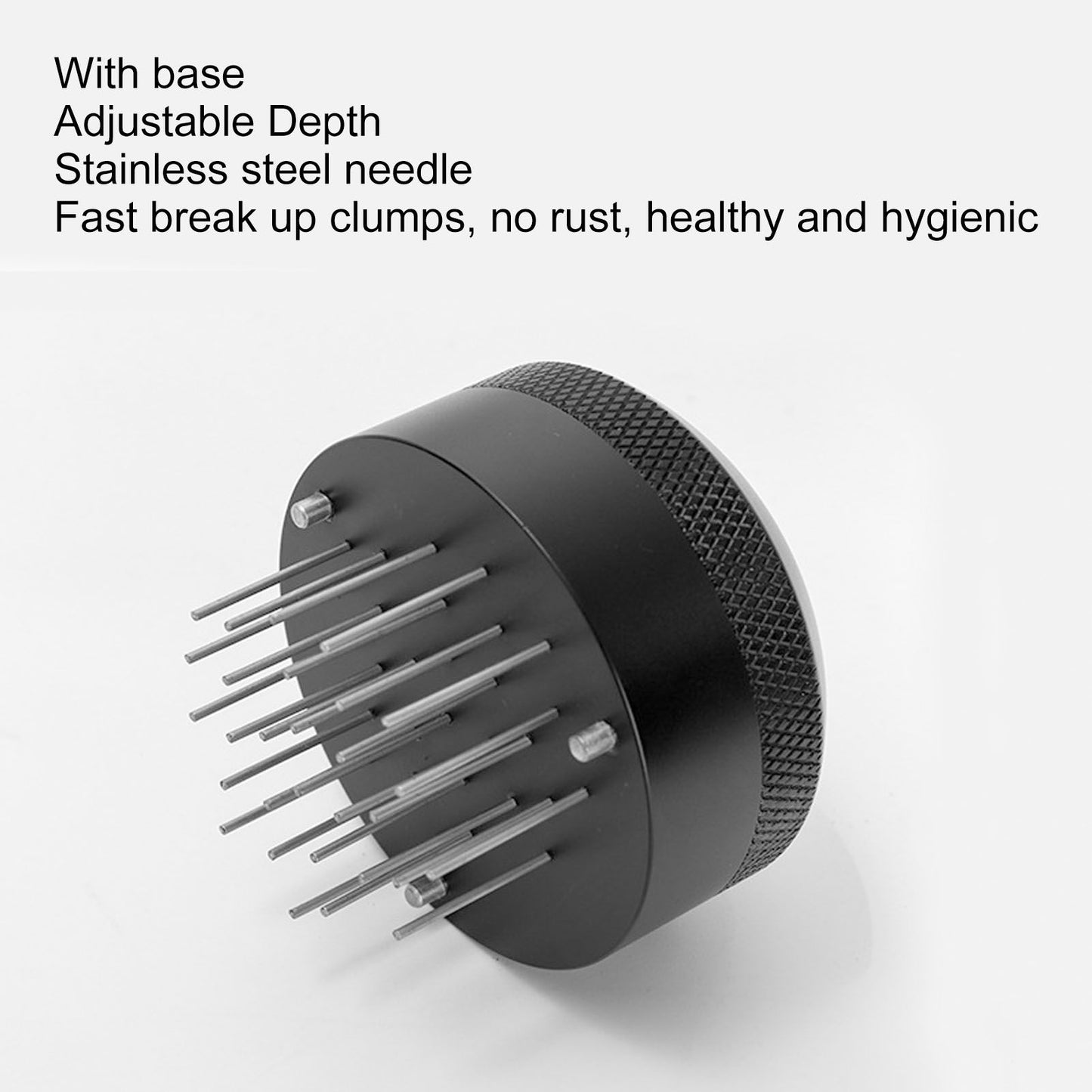 Coffee Needle Distributor Rust Resistant Stainless Steel Needle Coffee Stirrer with Base for Cafes Home 58MM V1294-YM0512-3118220283913