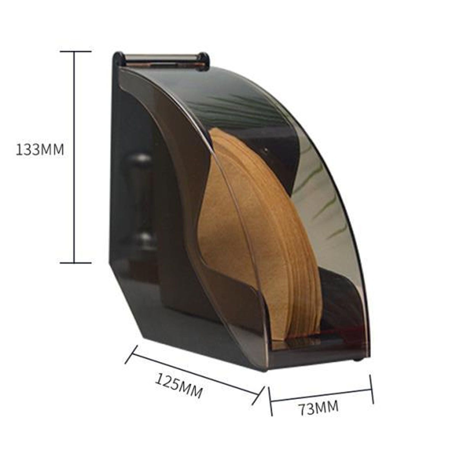 Coffee Filter Paper Storage Holder Hand Brewed Coffee Filter for V60 Fan Shaped Dustproof Box Cafe Filter V1294-YM0512-3118220284511