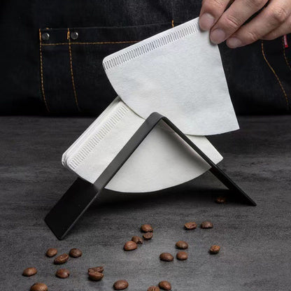 Coffee Filter Paper Holder Stainless Steel Coffee Paper Storage Container Dispenser Rack Coffee Filter Paper V1294-YM0512-3118220285011