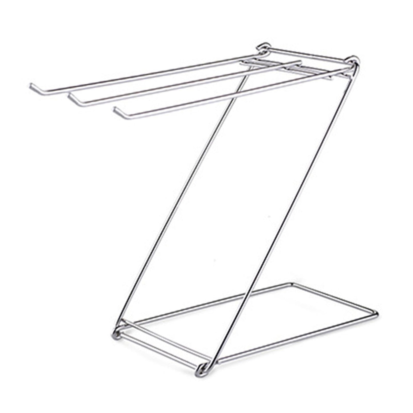 Foldable Floor Towel Holder Stainless Steel Z Shaped 3 Bars Floor Towel Rack for Bathroom Kitchen V1294-YM0512-3118220285311