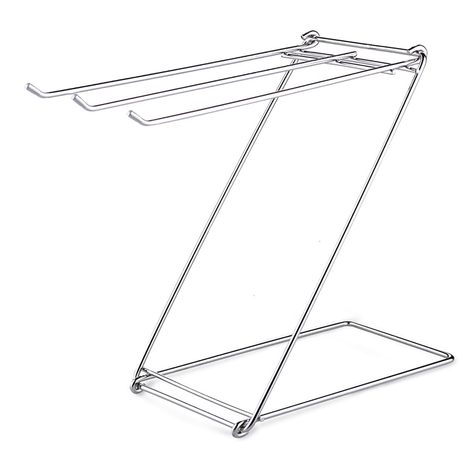 Foldable Floor Towel Holder Stainless Steel Z Shaped 3 Bars Floor Towel Rack for Bathroom Kitchen V1294-YM0512-3118220285311