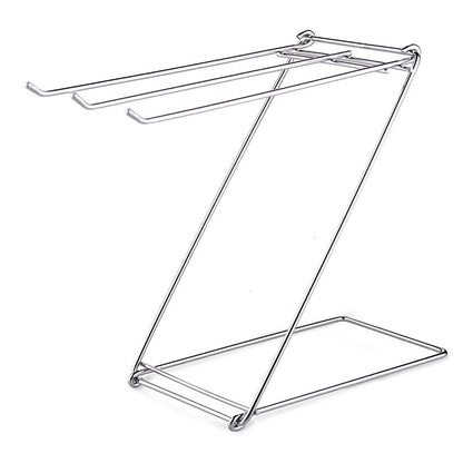 Foldable Floor Towel Holder Stainless Steel Z Shaped 3 Bars Floor Towel Rack for Bathroom Kitchen V1294-YM0512-3118220285311