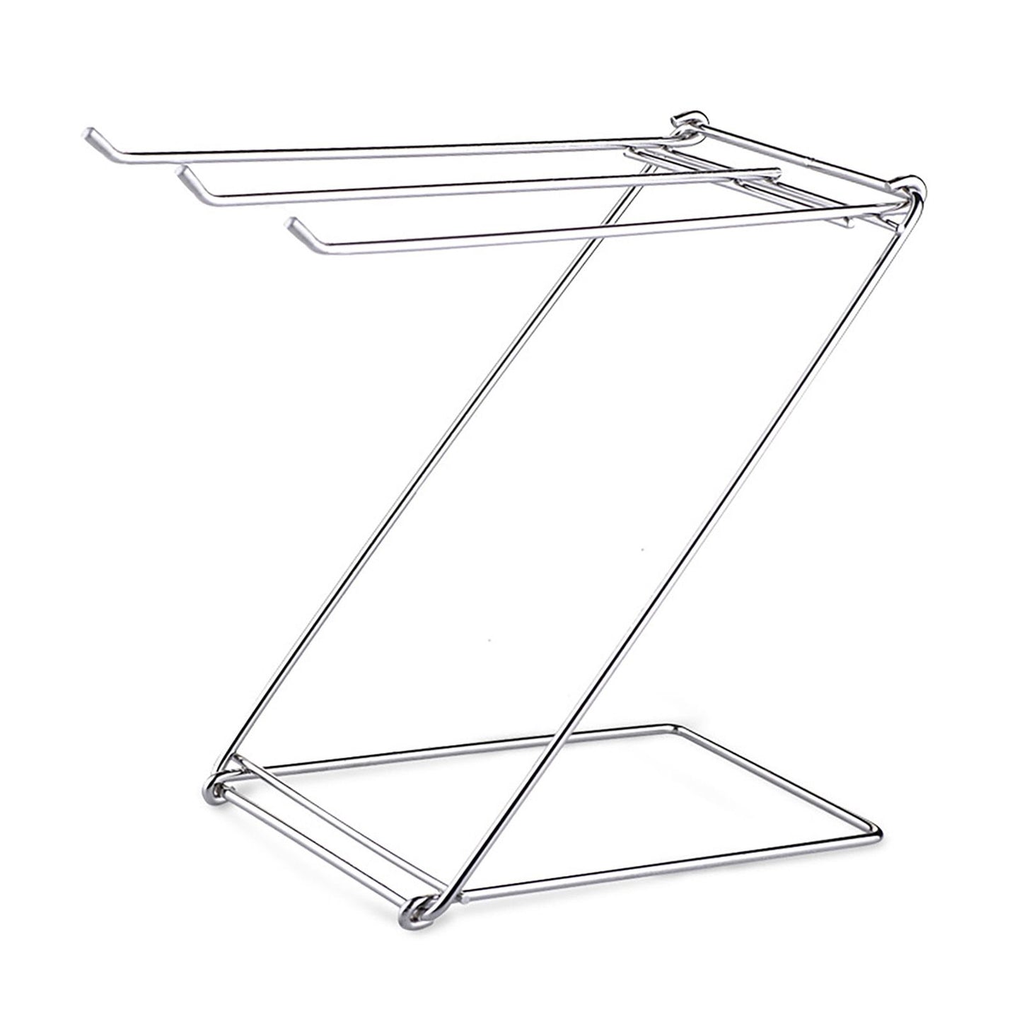 Foldable Floor Towel Holder Stainless Steel Z Shaped 3 Bars Floor Towel Rack for Bathroom Kitchen V1294-YM0512-3118220285311