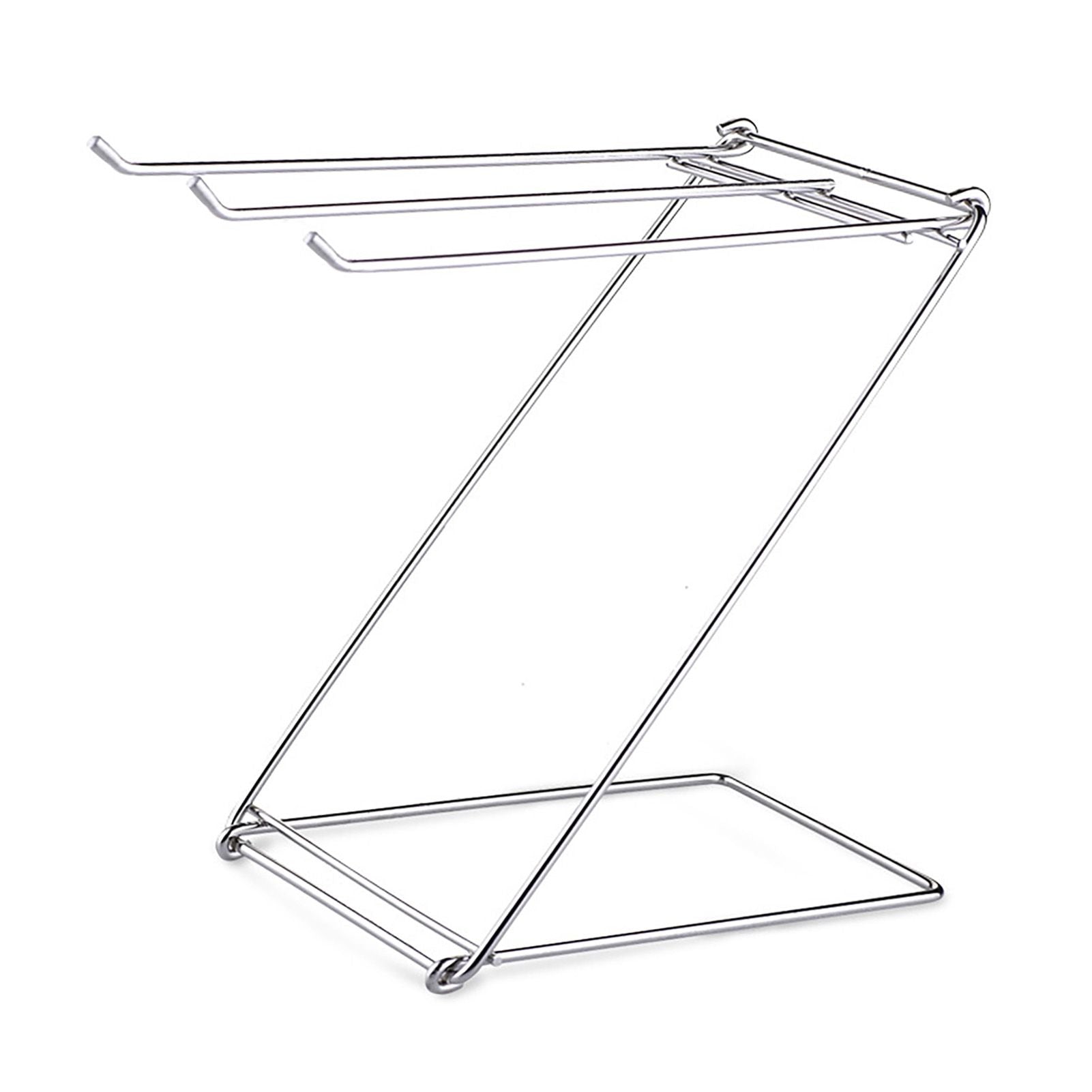 Foldable Floor Towel Holder Stainless Steel Z Shaped 3 Bars Floor Towel Rack for Bathroom Kitchen V1294-YM0512-3118220285311