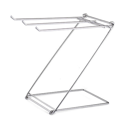 Foldable Floor Towel Holder Stainless Steel Z Shaped 3 Bars Floor Towel Rack for Bathroom Kitchen V1294-YM0512-3118220285311
