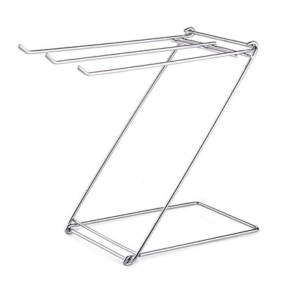 Foldable Floor Towel Holder Stainless Steel Z Shaped 3 Bars Floor Towel Rack for Bathroom Kitchen V1294-YM0512-3118220285311