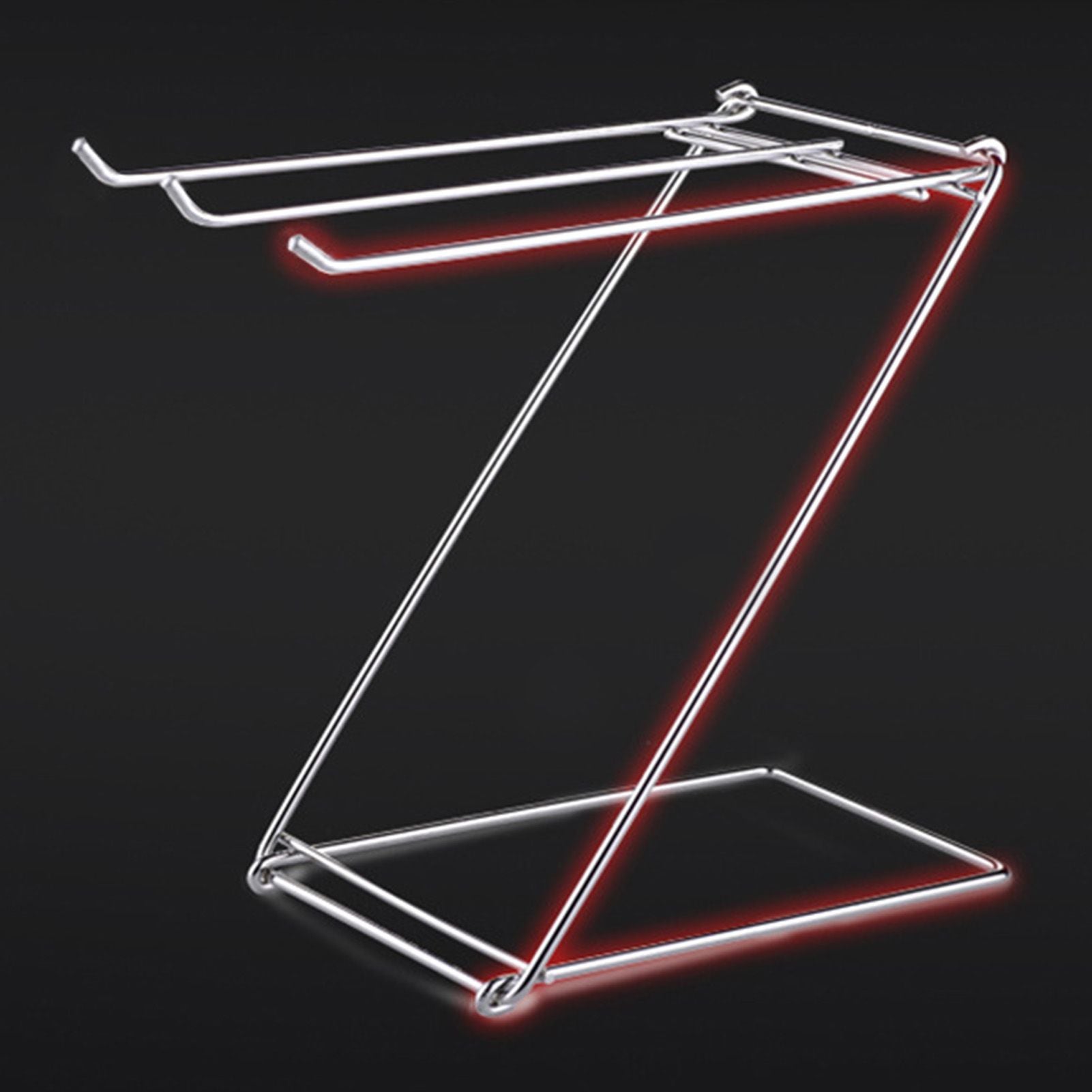 Foldable Floor Towel Holder Stainless Steel Z Shaped 3 Bars Floor Towel Rack for Bathroom Kitchen V1294-YM0512-3118220285311