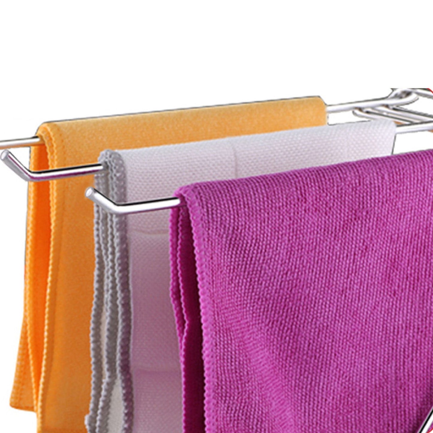 Foldable Floor Towel Holder Stainless Steel Z Shaped 3 Bars Floor Towel Rack for Bathroom Kitchen V1294-YM0512-3118220285311