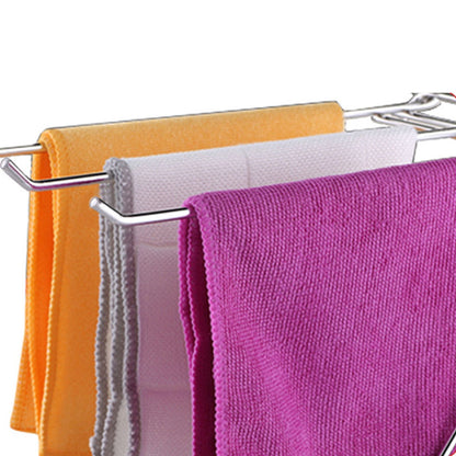 Foldable Floor Towel Holder Stainless Steel Z Shaped 3 Bars Floor Towel Rack for Bathroom Kitchen V1294-YM0512-3118220285311