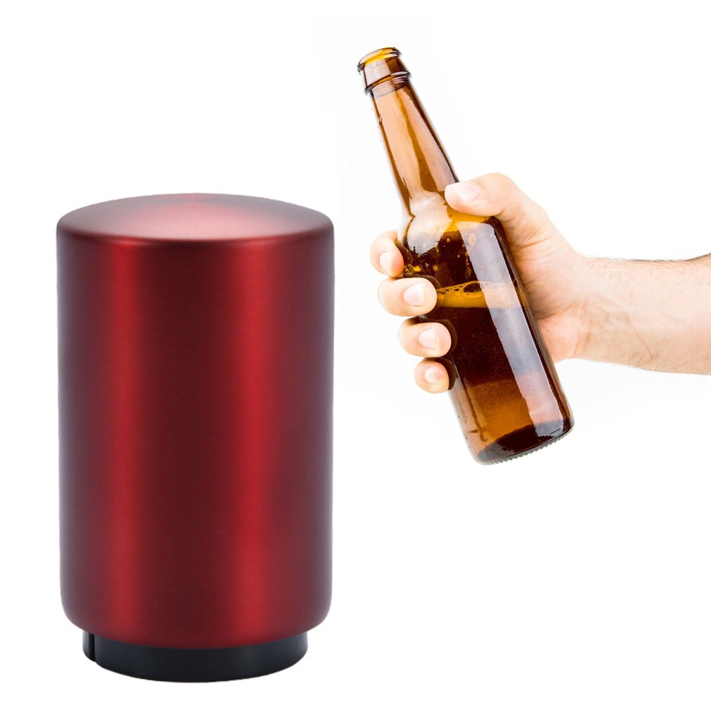 Automatic Bottle Opener Magnetic Stainless Steel Push Down Bottle Lid Opening Tool for Beer Glass Beverage V1294-YM0512-3118220287513