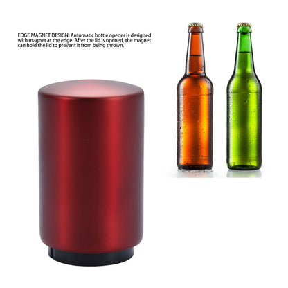 Automatic Bottle Opener Magnetic Stainless Steel Push Down Bottle Lid Opening Tool for Beer Glass Beverage V1294-YM0512-3118220287513