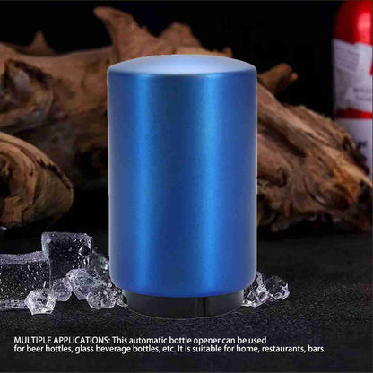 Automatic Bottle Opener Magnetic Stainless Steel Push Down Bottle Lid Opening Tool for Beer Glass Beverage V1294-YM0512-3118220287514