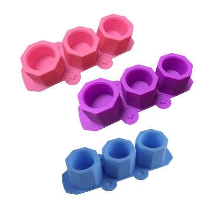 3 Pcs Silicone Planter Mold For Making Concrete Flower Pots DIY Succulent Plants Blue Pink Purple V1294-YM0512-3118220287611