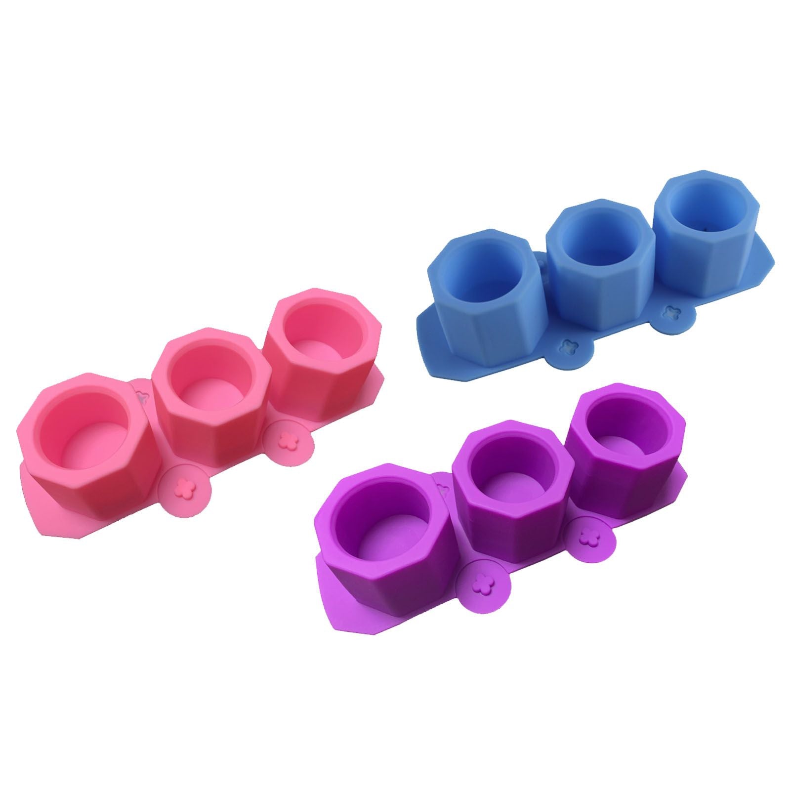 3 Pcs Silicone Planter Mold For Making Concrete Flower Pots DIY Succulent Plants Blue Pink Purple V1294-YM0512-3118220287611