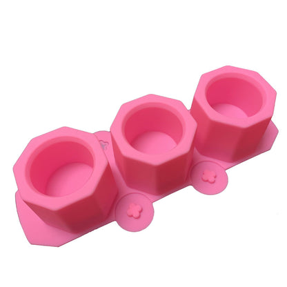 3 Pcs Silicone Planter Mold For Making Concrete Flower Pots DIY Succulent Plants Blue Pink Purple V1294-YM0512-3118220287611