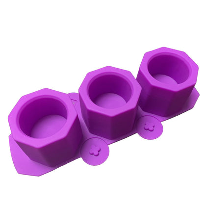 3 Pcs Silicone Planter Mold For Making Concrete Flower Pots DIY Succulent Plants Blue Pink Purple V1294-YM0512-3118220287611