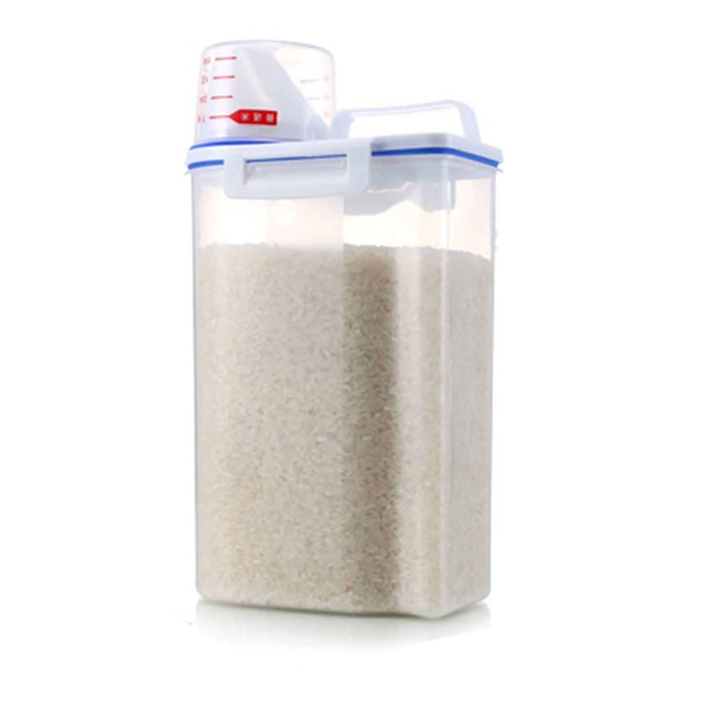 Rice Storage Barrel 2KG Capacity BPA Free Airtight Cereal Container with Measuring Cup Lid for Grain Flour V1294-YM0512-3118220287911