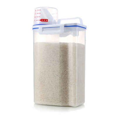 Rice Storage Barrel 2KG Capacity BPA Free Airtight Cereal Container with Measuring Cup Lid for Grain Flour V1294-YM0512-3118220287911