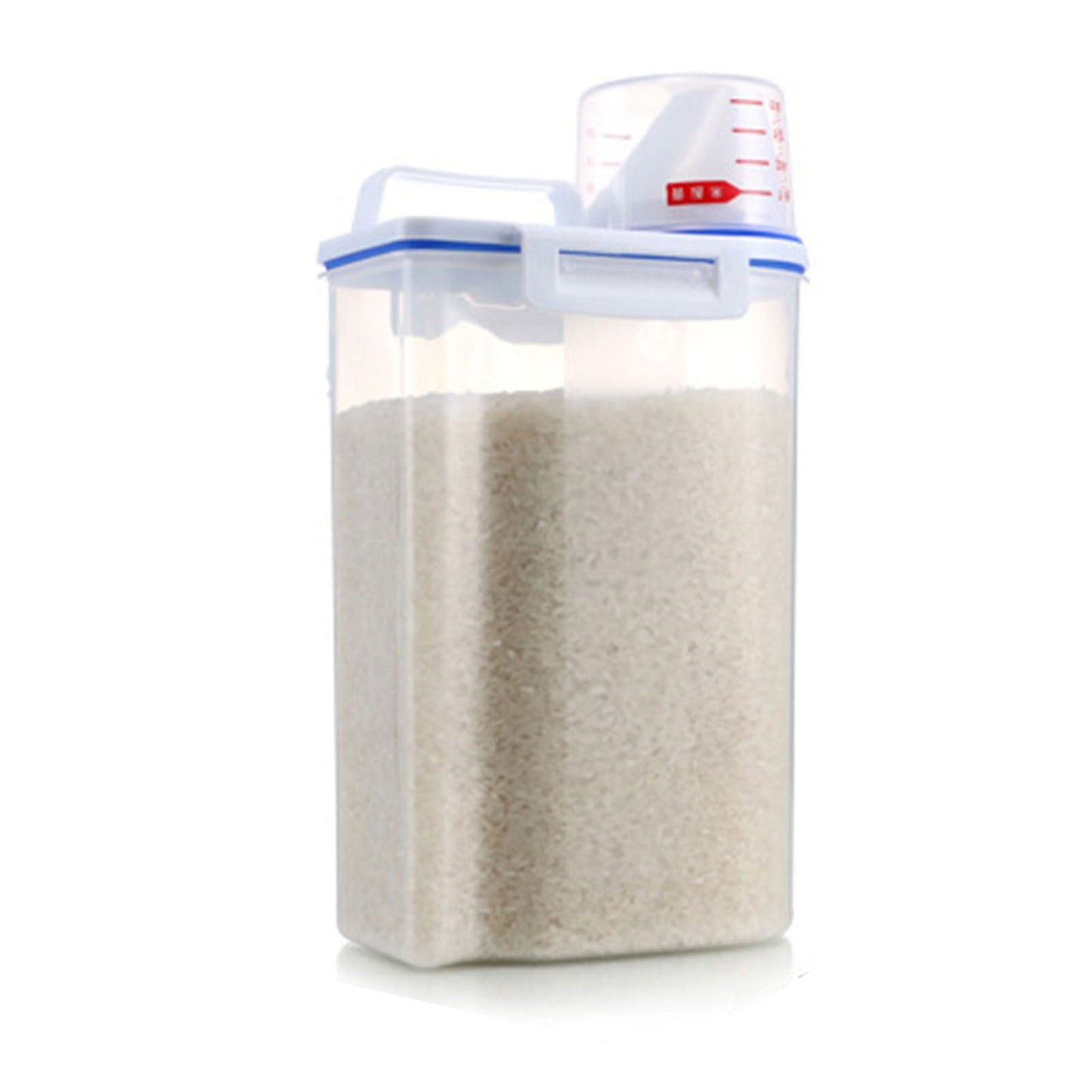 Rice Storage Barrel 2KG Capacity BPA Free Airtight Cereal Container with Measuring Cup Lid for Grain Flour V1294-YM0512-3118220287911