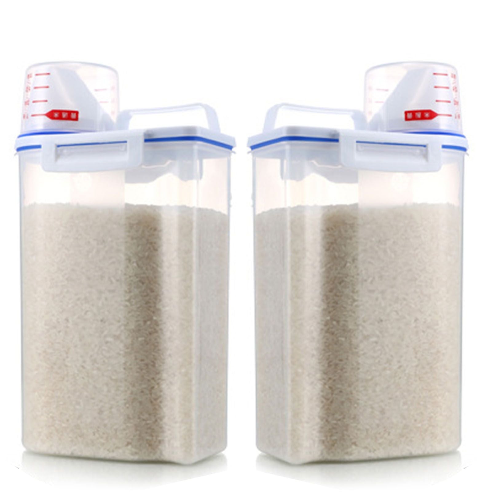 Rice Storage Barrel 2KG Capacity BPA Free Airtight Cereal Container with Measuring Cup Lid for Grain Flour V1294-YM0512-3118220287911