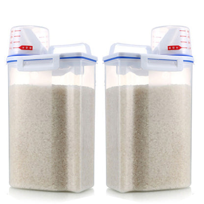 Rice Storage Barrel 2KG Capacity BPA Free Airtight Cereal Container with Measuring Cup Lid for Grain Flour V1294-YM0512-3118220287911