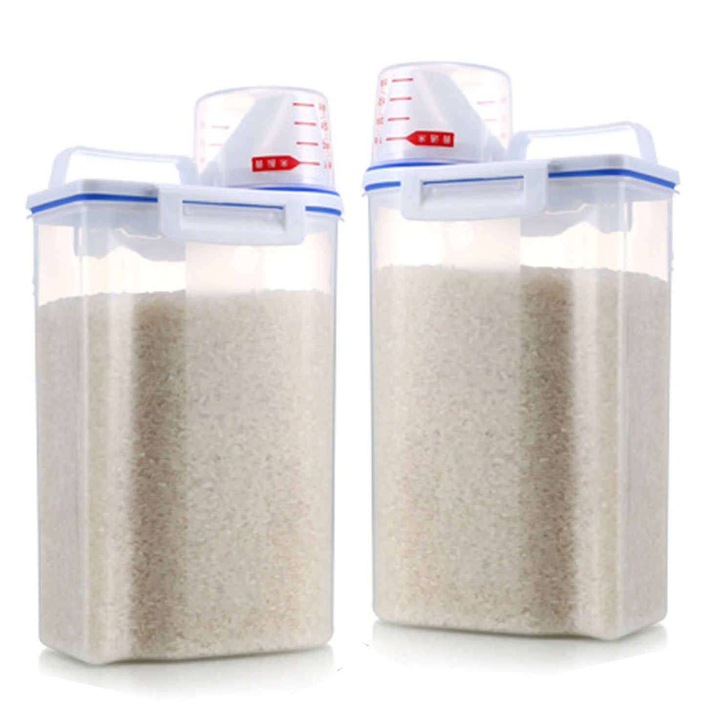 Rice Storage Barrel 2KG Capacity BPA Free Airtight Cereal Container with Measuring Cup Lid for Grain Flour V1294-YM0512-3118220287911