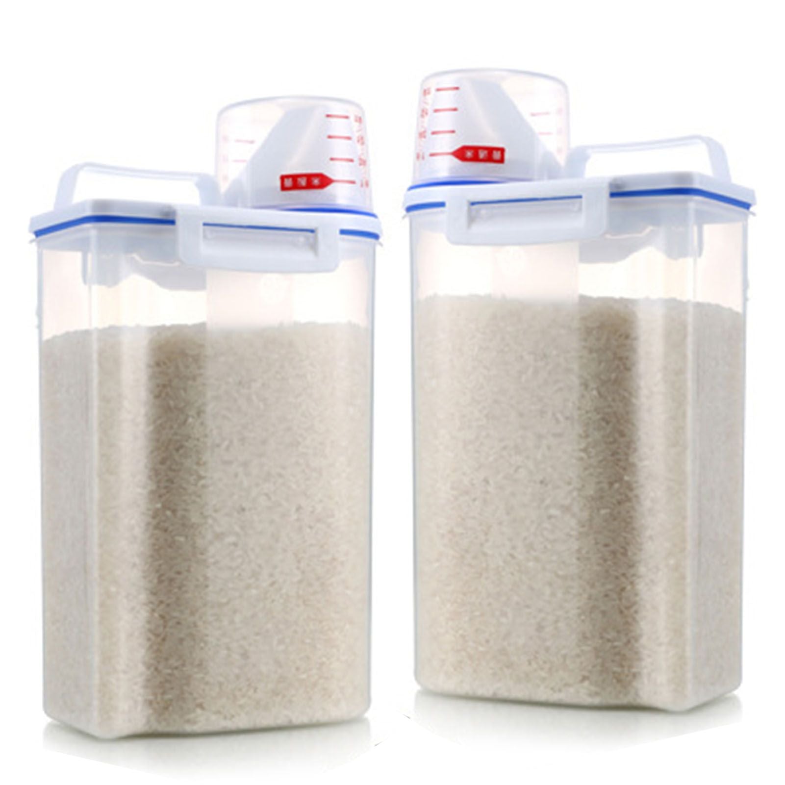 Rice Storage Barrel 2KG Capacity BPA Free Airtight Cereal Container with Measuring Cup Lid for Grain Flour V1294-YM0512-3118220287911