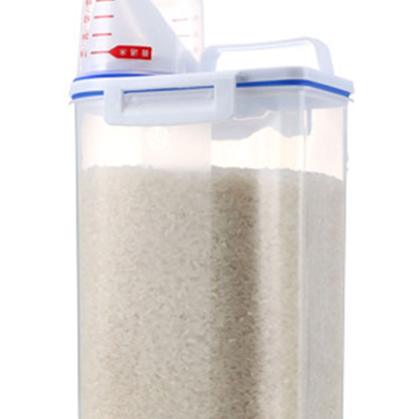 Rice Storage Barrel 2KG Capacity BPA Free Airtight Cereal Container with Measuring Cup Lid for Grain Flour V1294-YM0512-3118220287911