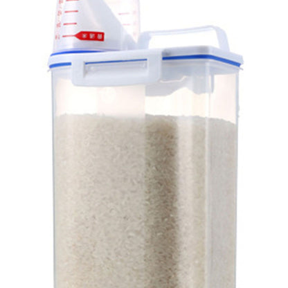 Rice Storage Barrel 2KG Capacity BPA Free Airtight Cereal Container with Measuring Cup Lid for Grain Flour V1294-YM0512-3118220287911
