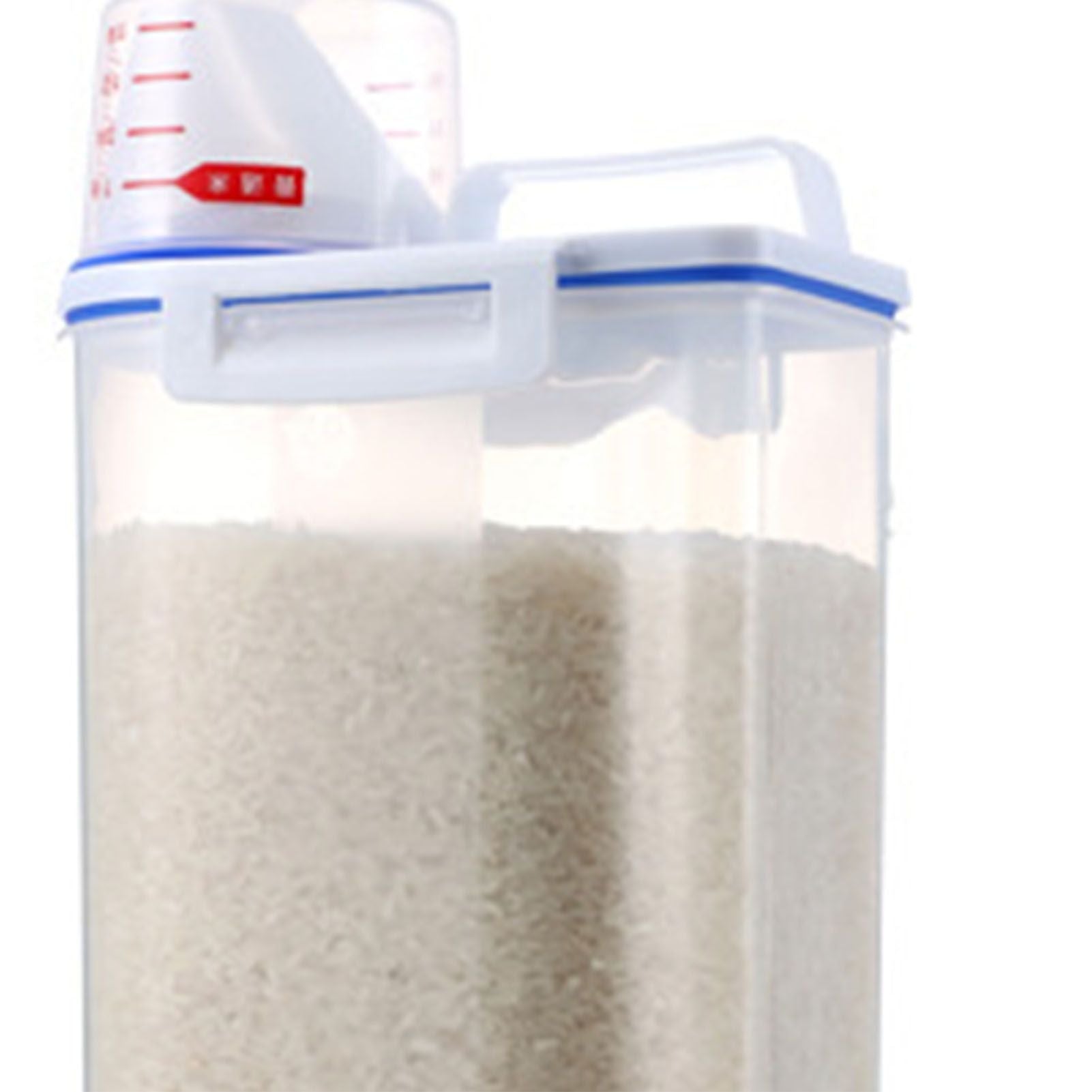 Rice Storage Barrel 2KG Capacity BPA Free Airtight Cereal Container with Measuring Cup Lid for Grain Flour V1294-YM0512-3118220287911