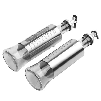 2 Pcs Oil Dispenser Bottle 300ml Thickened Scale Design Visual Seasoning Bottle for Home Kitchen V1294-YM0512-3118220288111