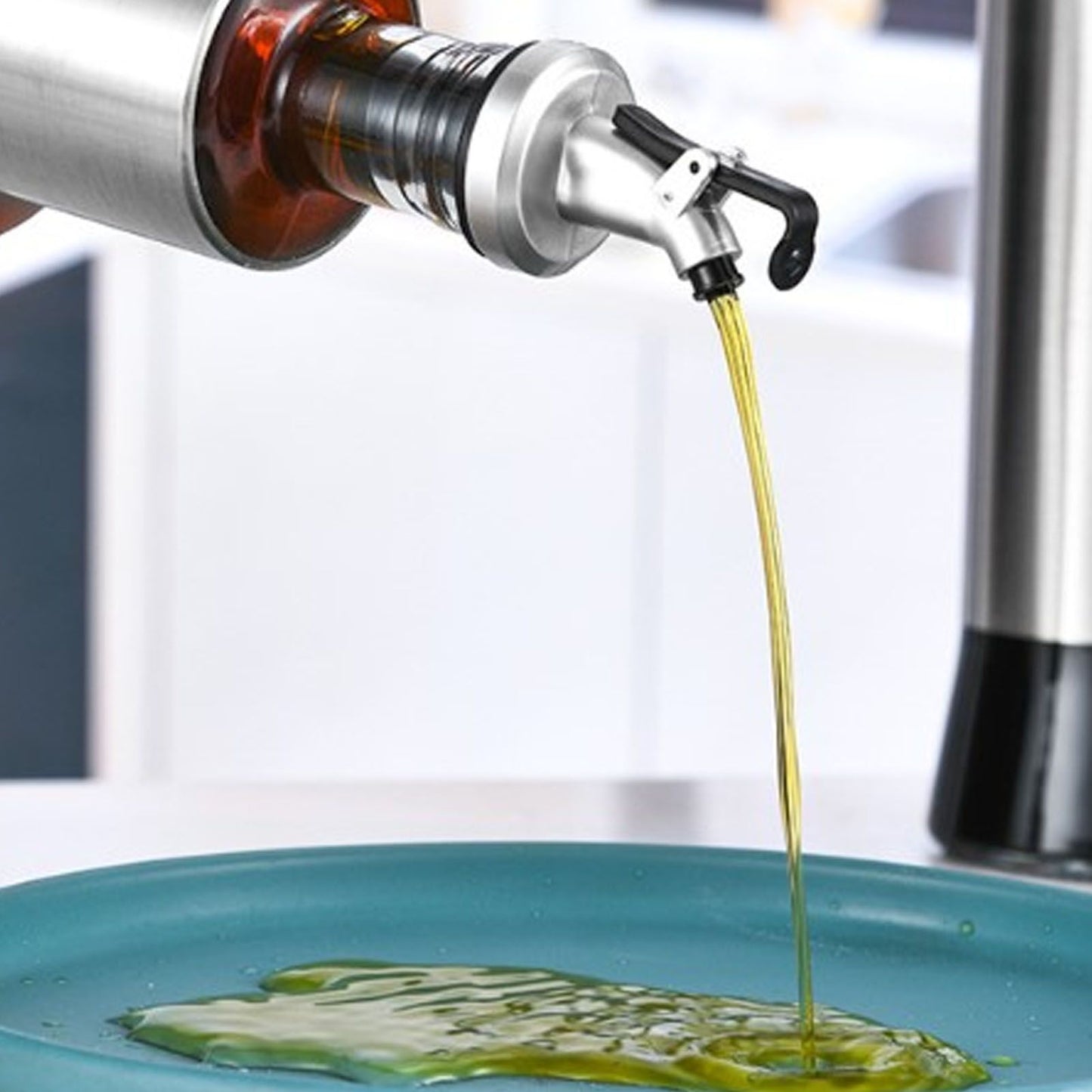 2 Pcs Oil Dispenser Bottle 300ml Thickened Scale Design Visual Seasoning Bottle for Home Kitchen V1294-YM0512-3118220288111