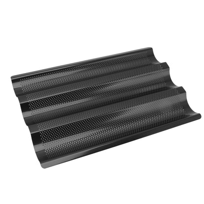 Baguette Pan Stainless Steel U Shape Uniform Heating Perforated Design French Bread Baking Pan for Home V1294-YM0512-3118220288811