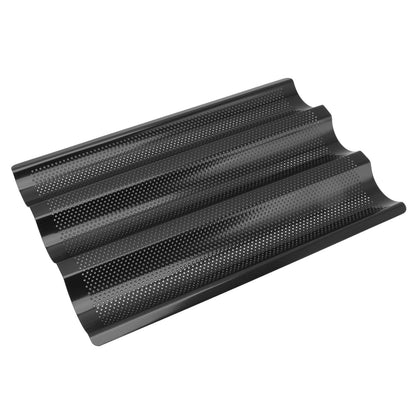 Baguette Pan Stainless Steel U Shape Uniform Heating Perforated Design French Bread Baking Pan for Home V1294-YM0512-3118220288811