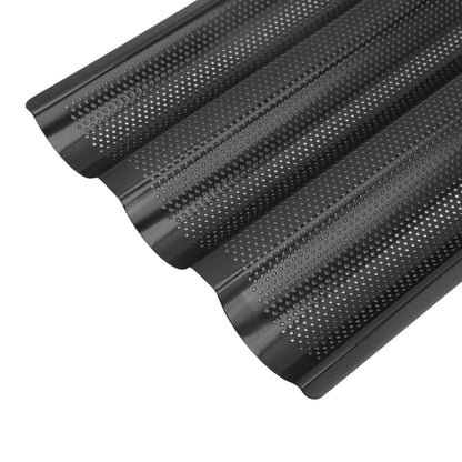 Baguette Pan Stainless Steel U Shape Uniform Heating Perforated Design French Bread Baking Pan for Home V1294-YM0512-3118220288811