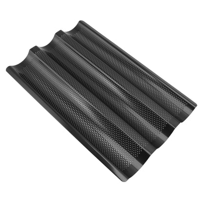 Baguette Pan Stainless Steel U Shape Uniform Heating Perforated Design French Bread Baking Pan for Home V1294-YM0512-3118220288811