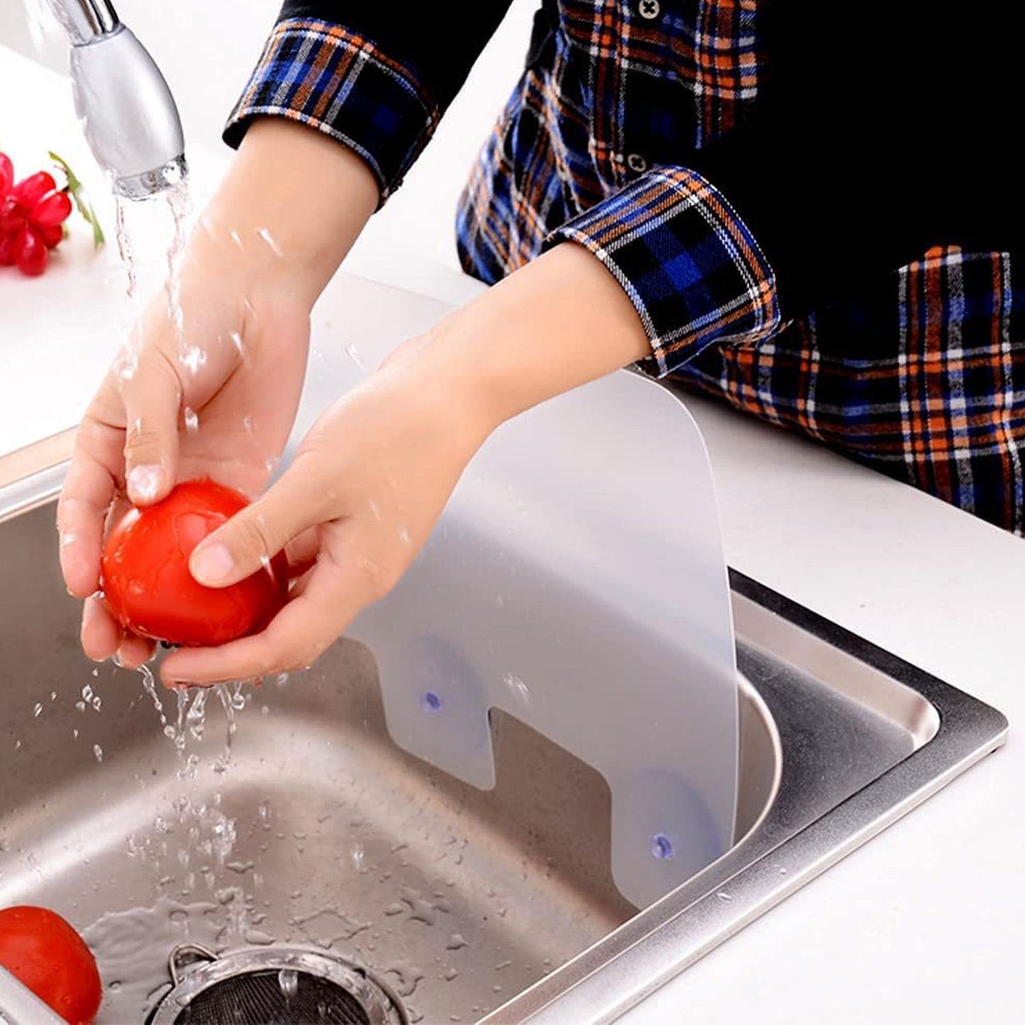 4Pcs Sink Splashing Guard Faucet Tap Mat ABS Water Catcher Draining Pad for Kitchen V1294-YM0512-3118220289011