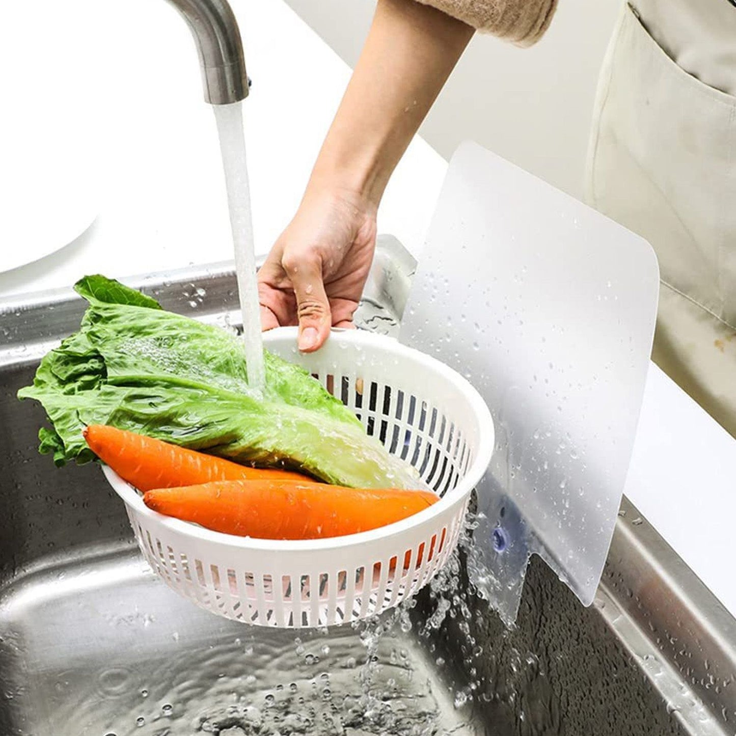 4Pcs Sink Splashing Guard Faucet Tap Mat ABS Water Catcher Draining Pad for Kitchen V1294-YM0512-3118220289011