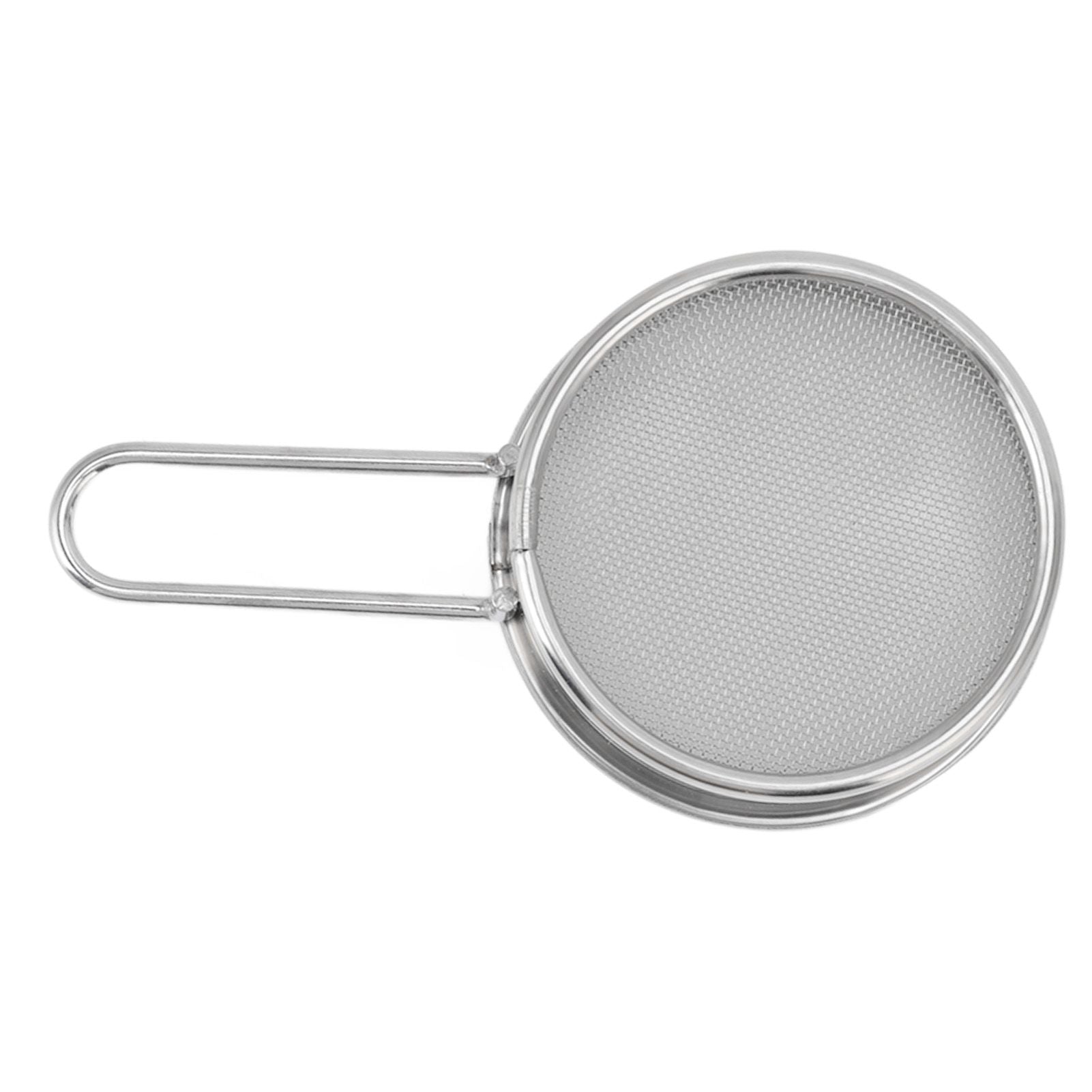 Flour Sieve Strainer 304 Stainless Steel Lightweight Easy Cleaning Ergonomic Handle Mesh Round Sifter for V1294-YM0512-3118220289111