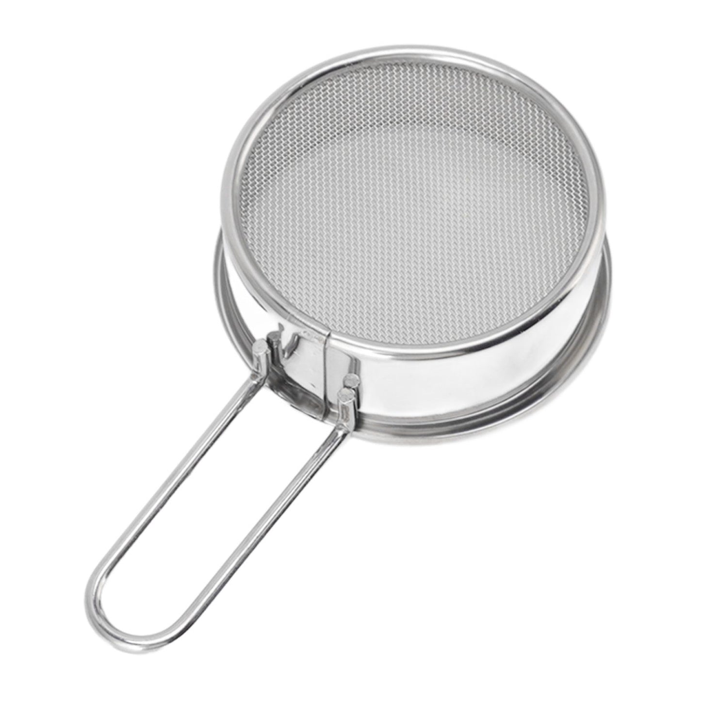 Flour Sieve Strainer 304 Stainless Steel Lightweight Easy Cleaning Ergonomic Handle Mesh Round Sifter for V1294-YM0512-3118220289111