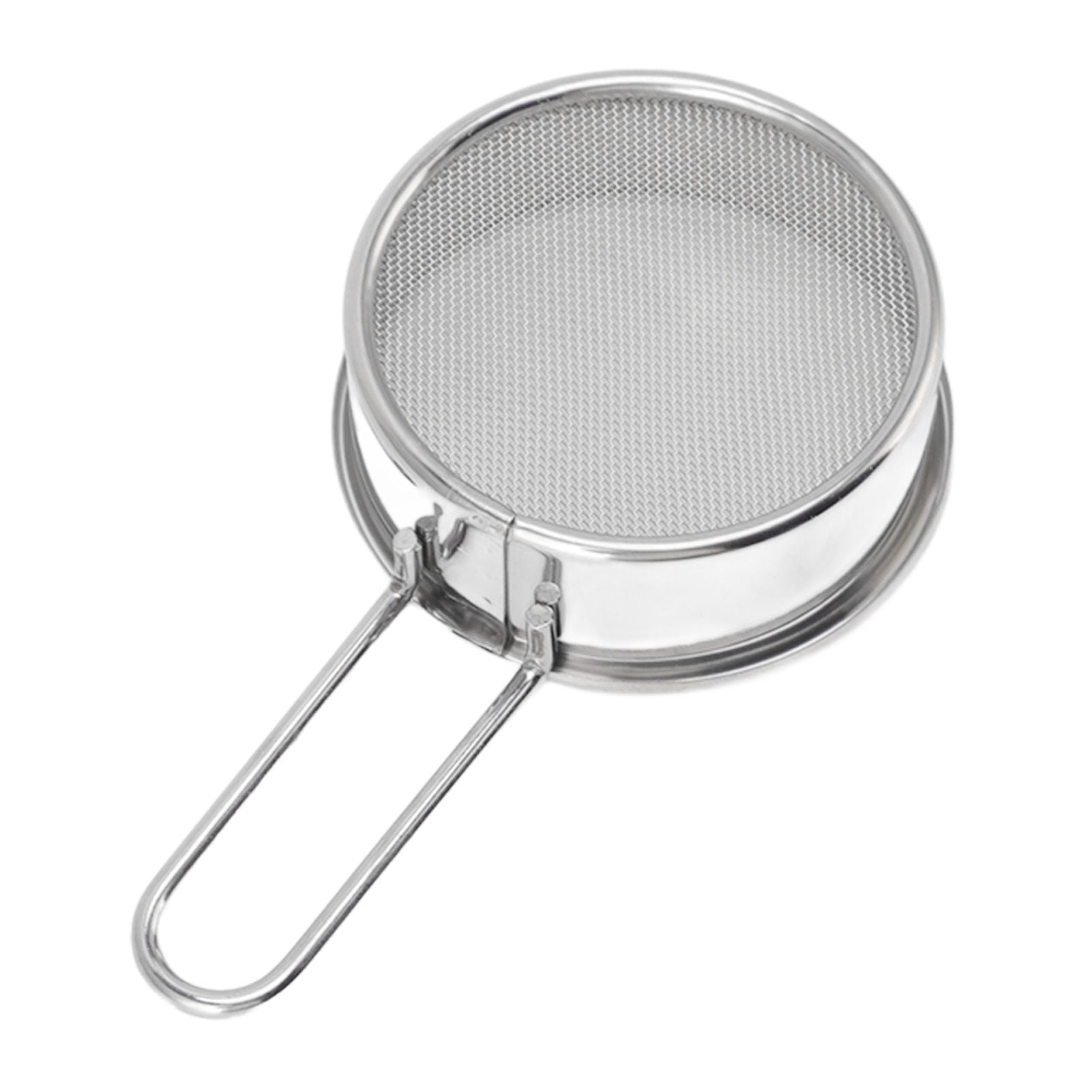 Flour Sieve Strainer 304 Stainless Steel Lightweight Easy Cleaning Ergonomic Handle Mesh Round Sifter for V1294-YM0512-3118220289111