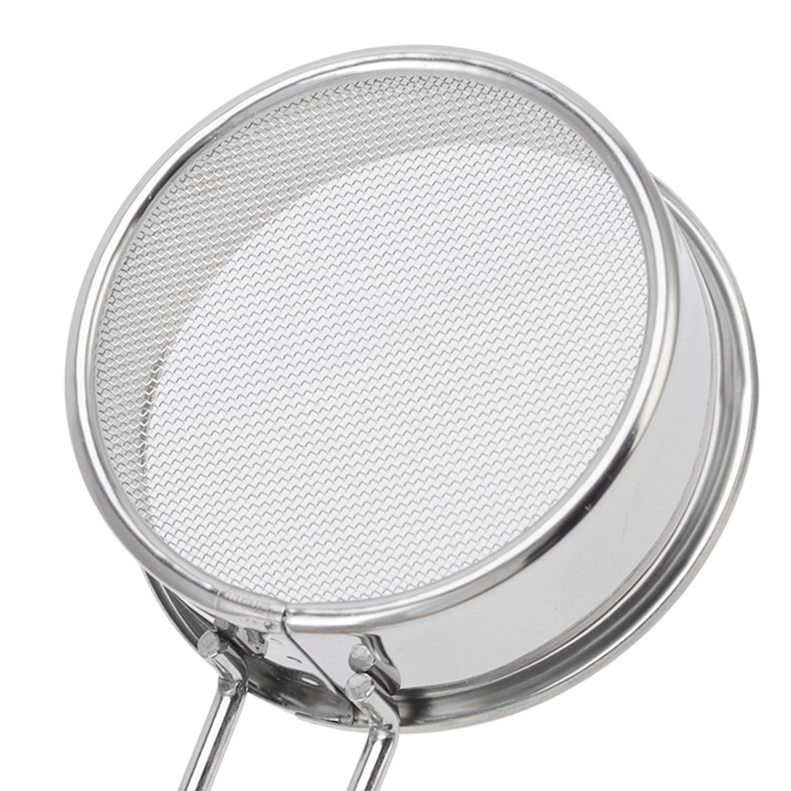 Flour Sieve Strainer 304 Stainless Steel Lightweight Easy Cleaning Ergonomic Handle Mesh Round Sifter for V1294-YM0512-3118220289111