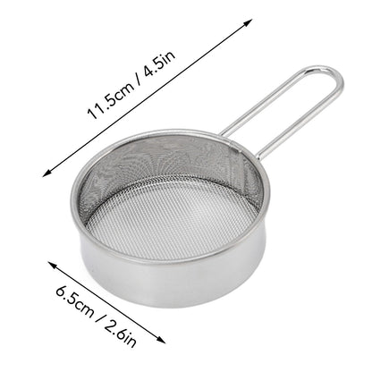 Flour Sieve Strainer 304 Stainless Steel Lightweight Easy Cleaning Ergonomic Handle Mesh Round Sifter for V1294-YM0512-3118220289111