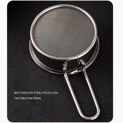 Flour Sieve Strainer 304 Stainless Steel Lightweight Easy Cleaning Ergonomic Handle Mesh Round Sifter for V1294-YM0512-3118220289111