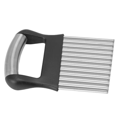 Crinkle Cutter Rustproof Stainless Steel Wavy Potato Crinkle Cutter with Comfortable Grip for Kitchen V1294-YM0512-3118220289311