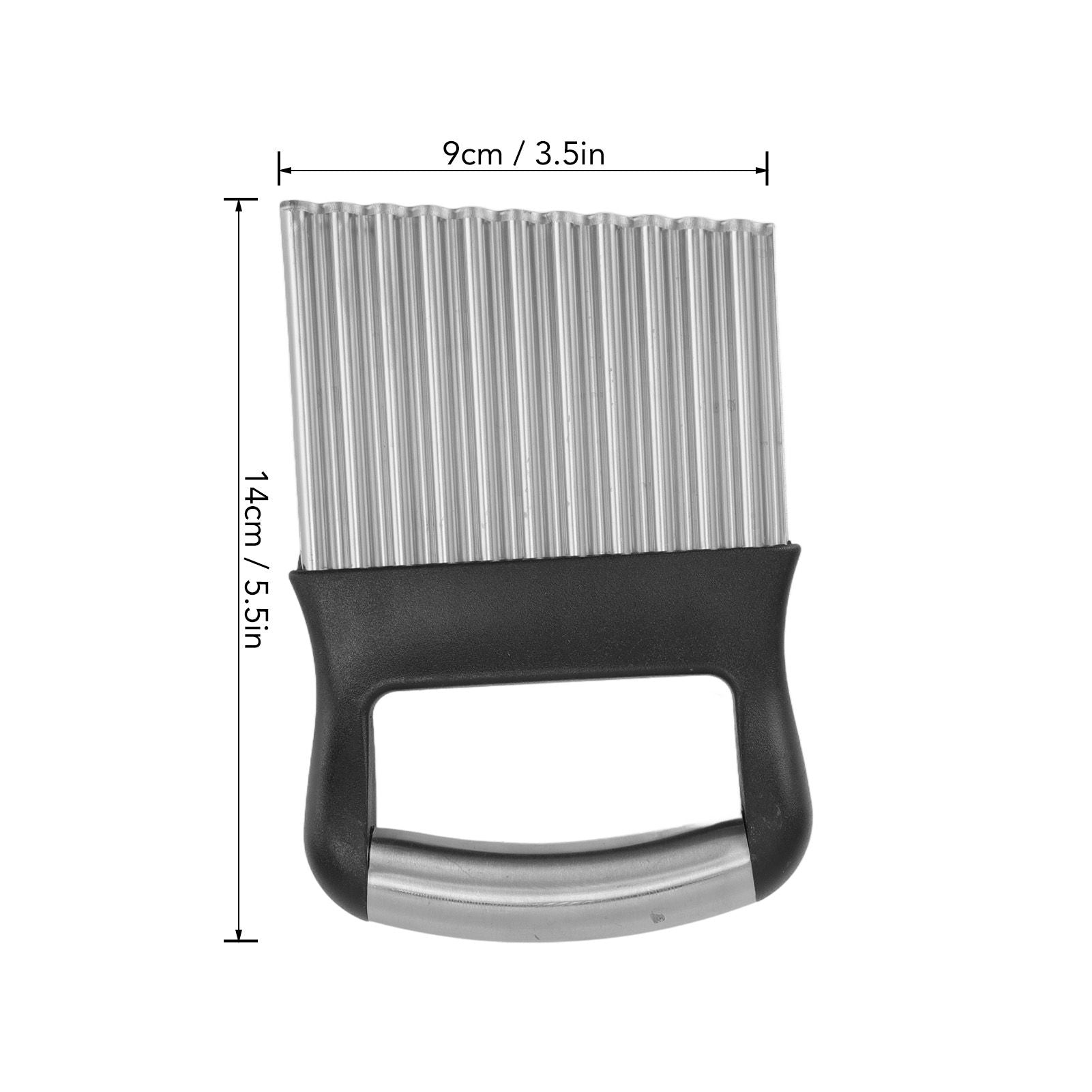Crinkle Cutter Rustproof Stainless Steel Wavy Potato Crinkle Cutter with Comfortable Grip for Kitchen V1294-YM0512-3118220289311