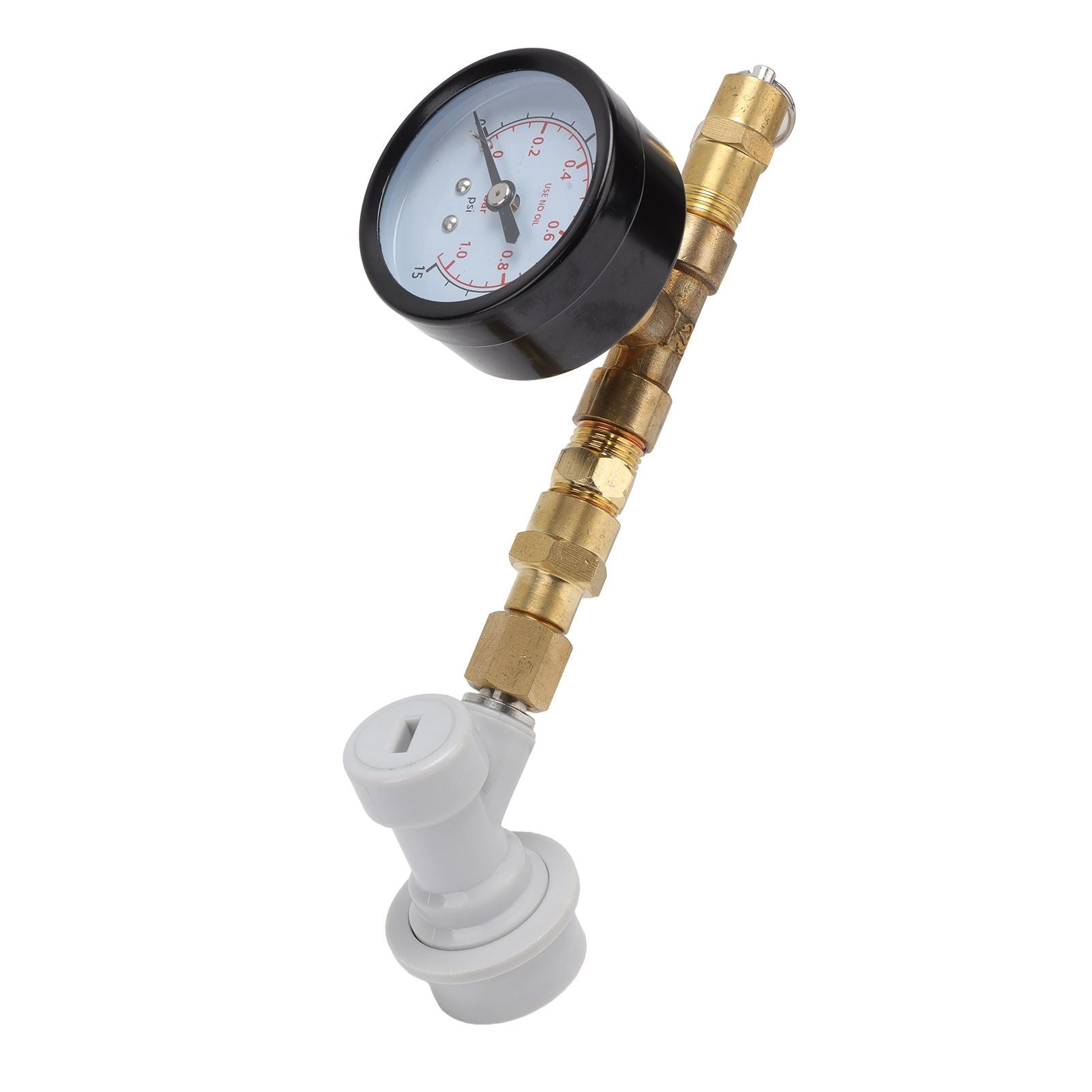 Beer Brew Adjustable Pressure Relief Valve Cola Keg Pressure Gauge Beer Keg Regulator 0-15PSI V1294-YM0512-3118220289611