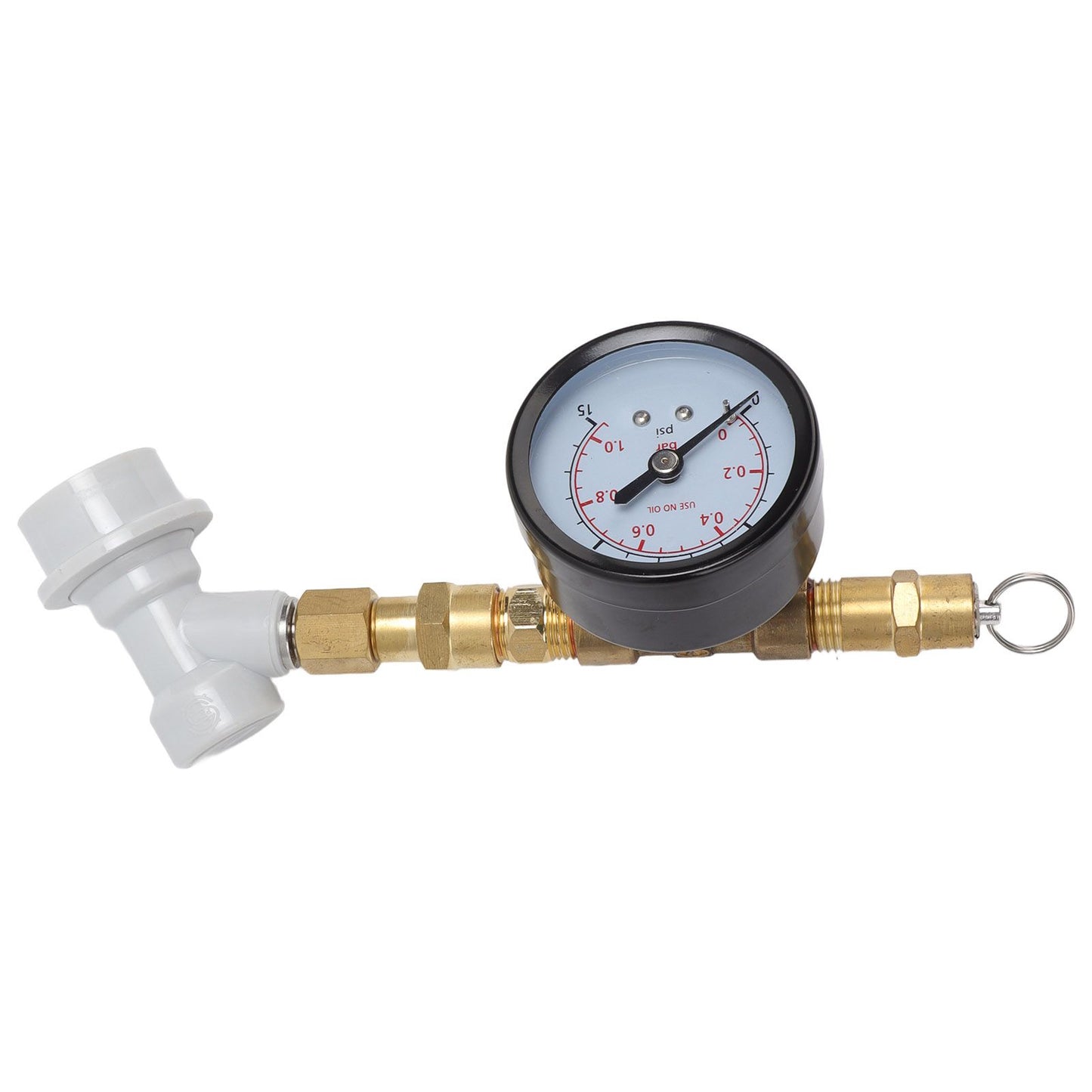 Beer Brew Adjustable Pressure Relief Valve Cola Keg Pressure Gauge Beer Keg Regulator 0-15PSI V1294-YM0512-3118220289611