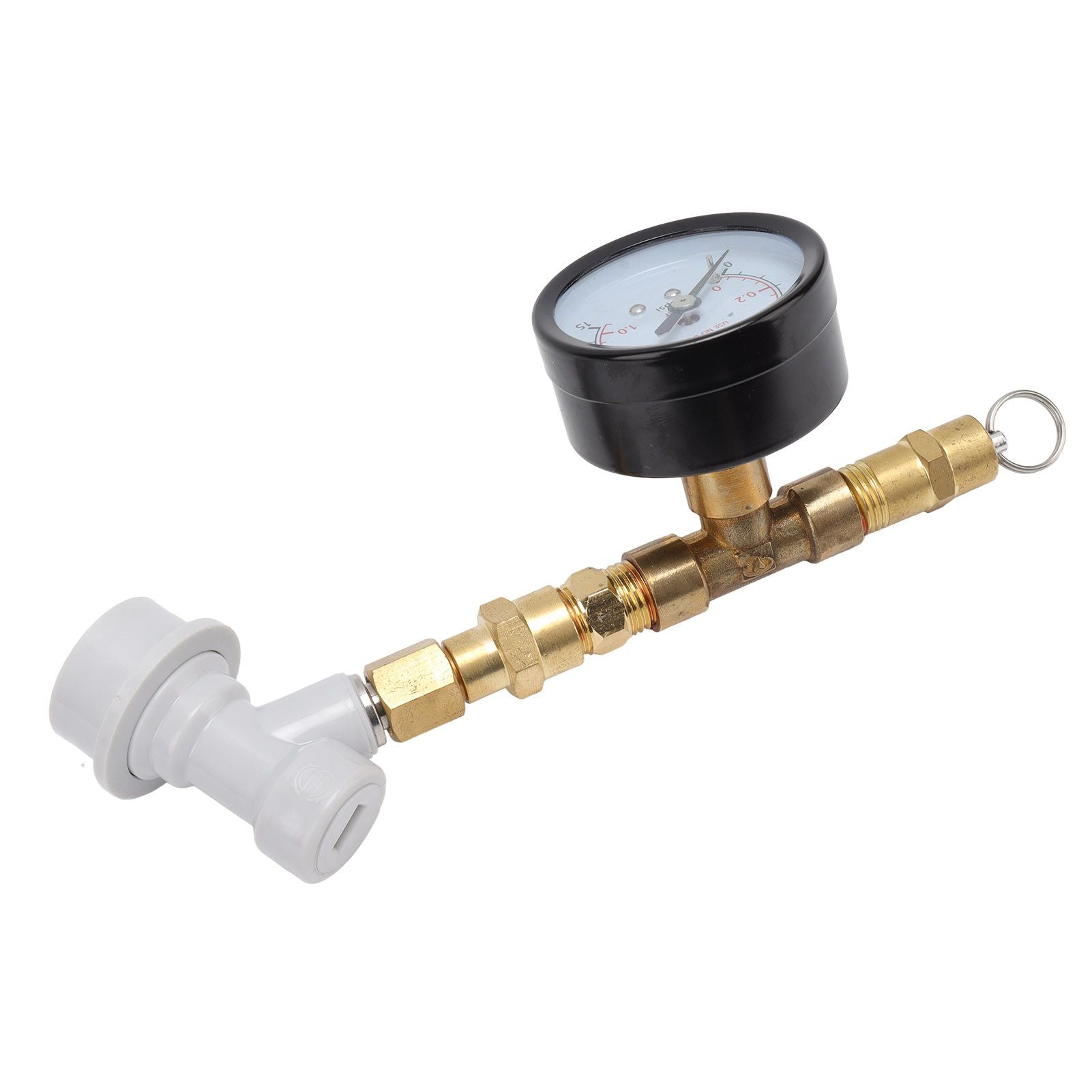 Beer Brew Adjustable Pressure Relief Valve Cola Keg Pressure Gauge Beer Keg Regulator 0-15PSI V1294-YM0512-3118220289611